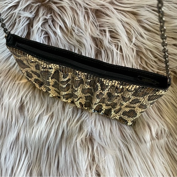 BCBGMaxAzria Leopard Chain Wristlet Clutch - Picture 3 of 6